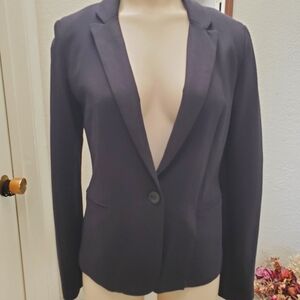 Blazer Black lined with stripped pattern plus slit in the back XS BCNU